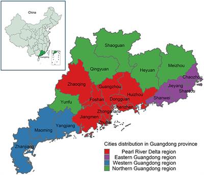 Spatio-Temporal Distribution and Demographic Characteristics of Congenital Heart Defects in Guangdong, China, 2016–2020